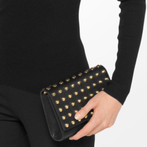 SOLD ⛔️Authentic MK Collection Yasmeen Calf Leather Studs - Picture 5 of 8